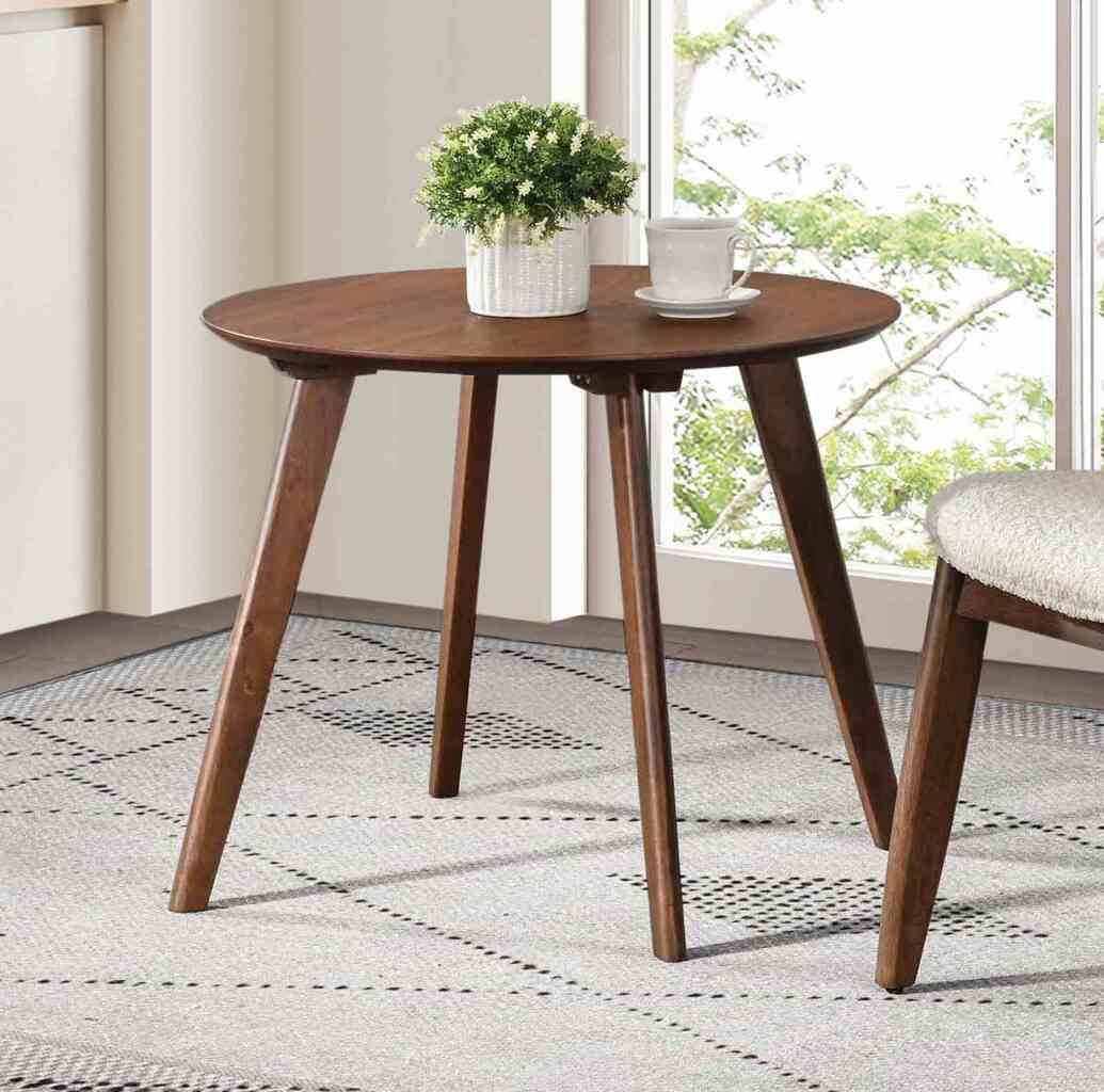 The appearance of Arth Side Table In Walnut designed by Furniture of America in the modern / contemporary interior design. This walnut piece of furniture  was selected by 1StopBedrooms from Arth Collection to add a touch of cosiness and style into your home. Sku: FM-AC200WN. Material: Solid Wood.