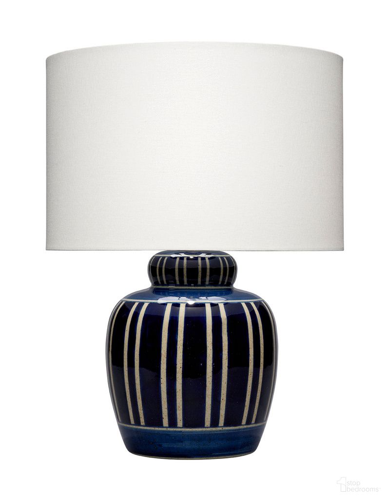 Arthur Ceramid Table Lamp In Navy Blue