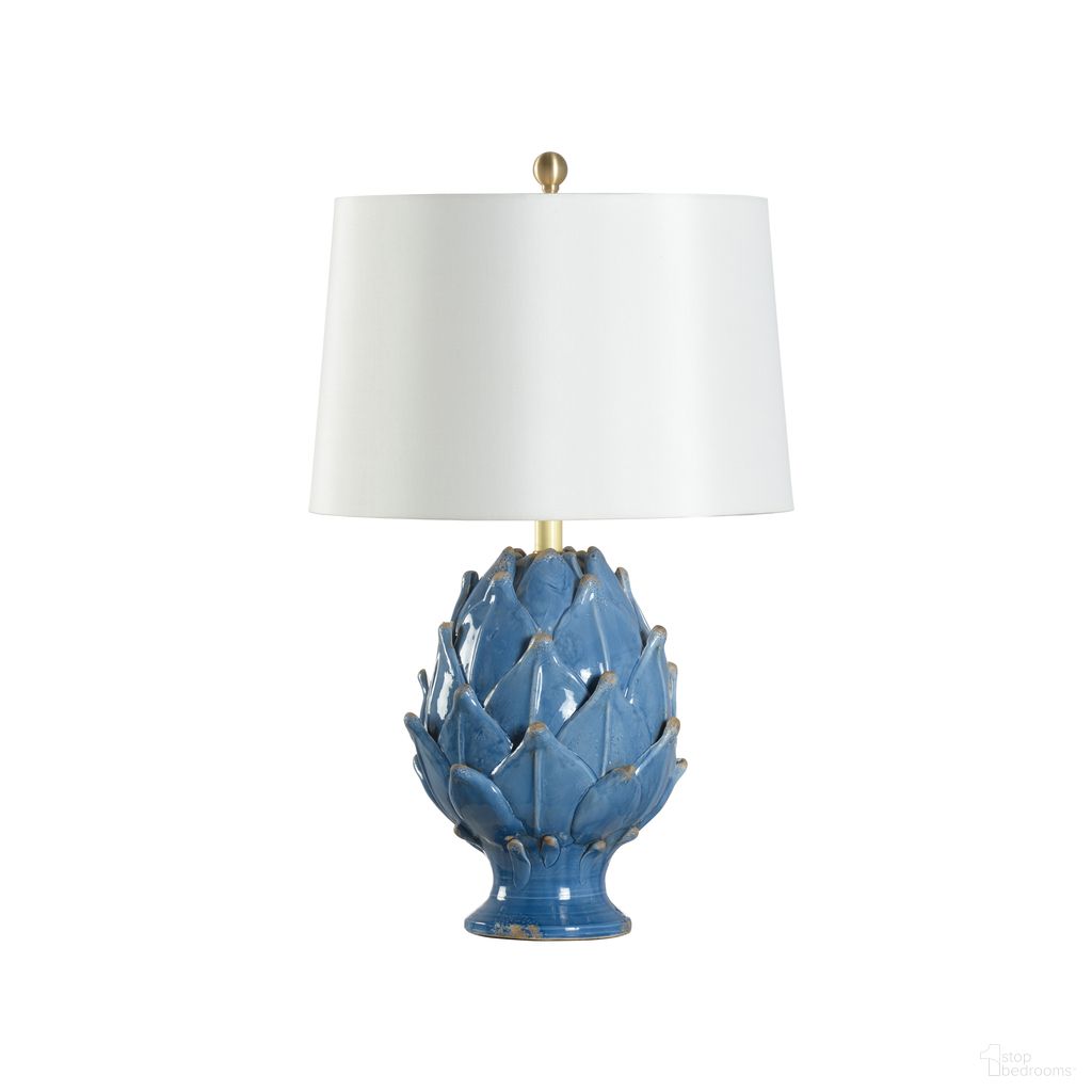 The appearance of Artichoke Lamp In Blue designed by Chelsea House in the modern / contemporary interior design. This blue piece of furniture  was selected by 1StopBedrooms from Chelsea House Misc Collection to add a touch of cosiness and style into your home. Sku: 70175. Material: Ceramic.