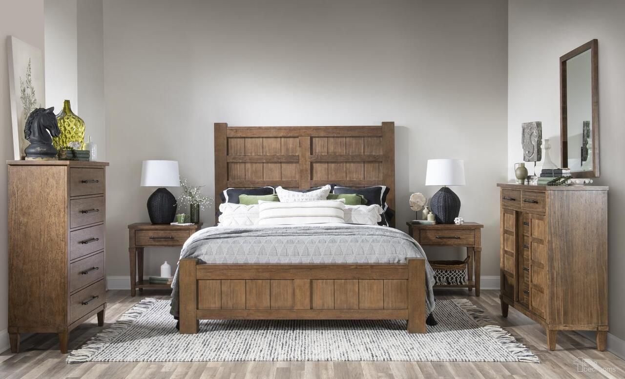 The appearance of Artisan's Place Panel Bedroom Set In Vintage Pine and Ironwood designed by Legacy Classic in the modern / contemporary interior design. This vintage pine and ironwood piece of furniture was selected by 1StopBedrooms from Artisan's Place Collection to add a touch of cosiness and style into your home. Sku: 3270-4105;3270-4115;3270-4901;3270-3100. Bed Size: California King. Material: Pine Veneer.