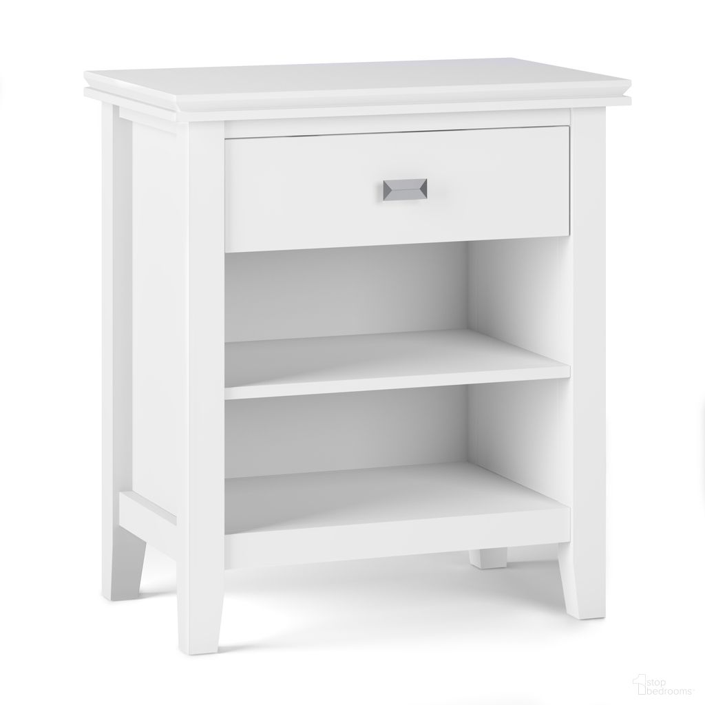 Artisan Solid Wood Bedside Table In White