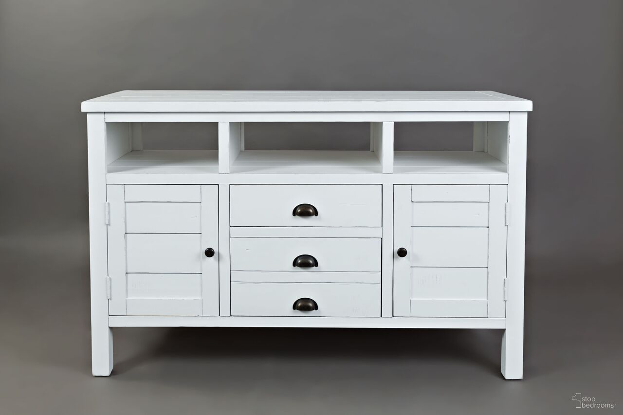 The appearance of Artisan'S Craft 50 Inch Media Console TV Stand In White designed by Jofran in the transitional interior design. This white piece of furniture was selected by 1StopBedrooms from Artisan'S Craft Collection to add a touch of cosiness and style into your home. Sku: 1744-50. Material: Acacia.
