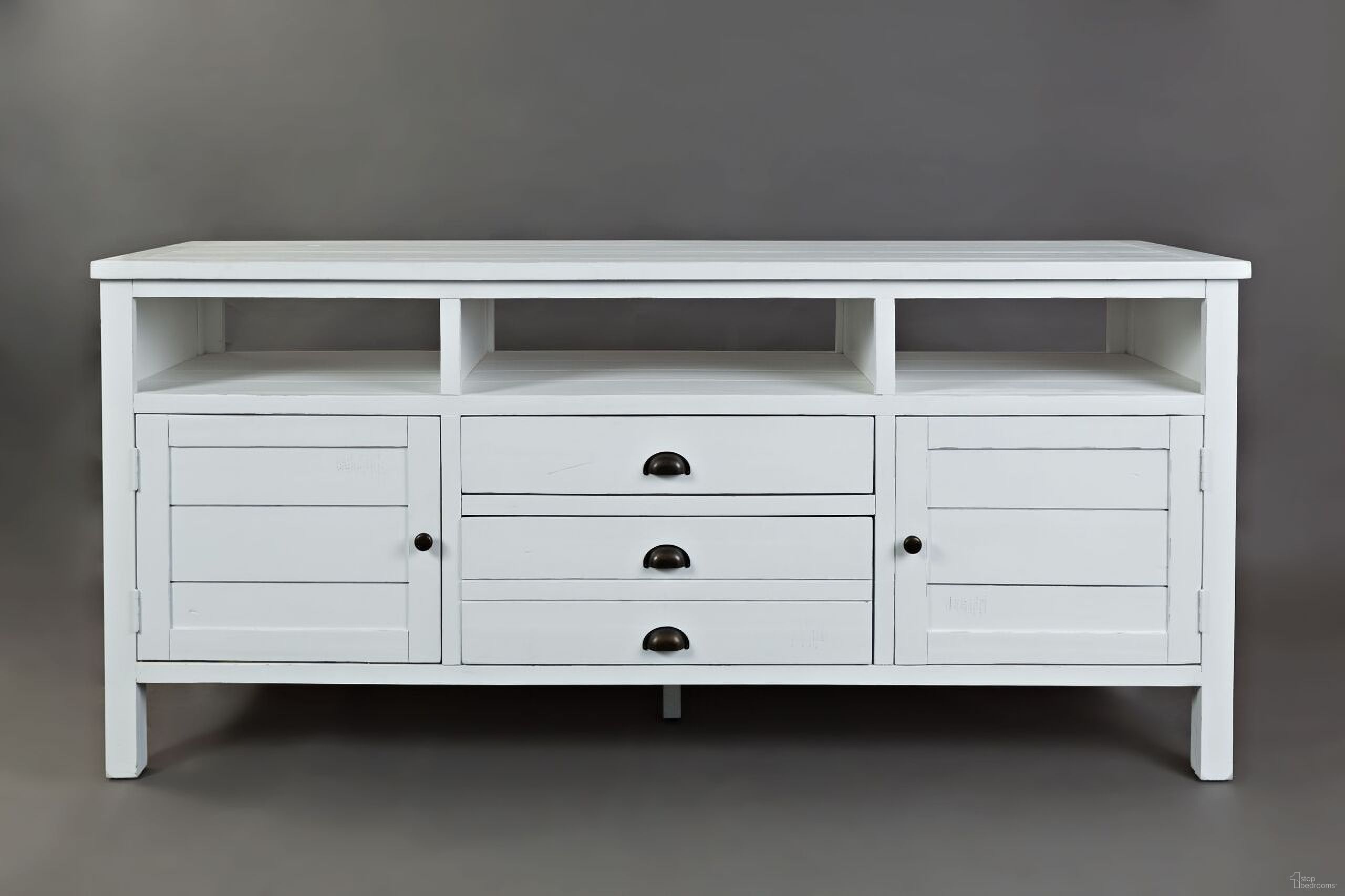 The appearance of Artisan'S Craft 70 Inch Media Console In White designed by Jofran in the transitional interior design. This white piece of furniture was selected by 1StopBedrooms from Artisan'S Craft Collection to add a touch of cosiness and style into your home. Sku: 1744-70. Material: Acacia.