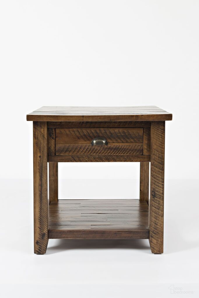 The appearance of Artisan'S Craft End Table In Dakota Oak designed by Jofran in the transitional interior design. This dakota oak piece of furniture was selected by 1StopBedrooms from Artisan'S Craft Collection to add a touch of cosiness and style into your home. Sku: 1742-3. Material: Acacia.