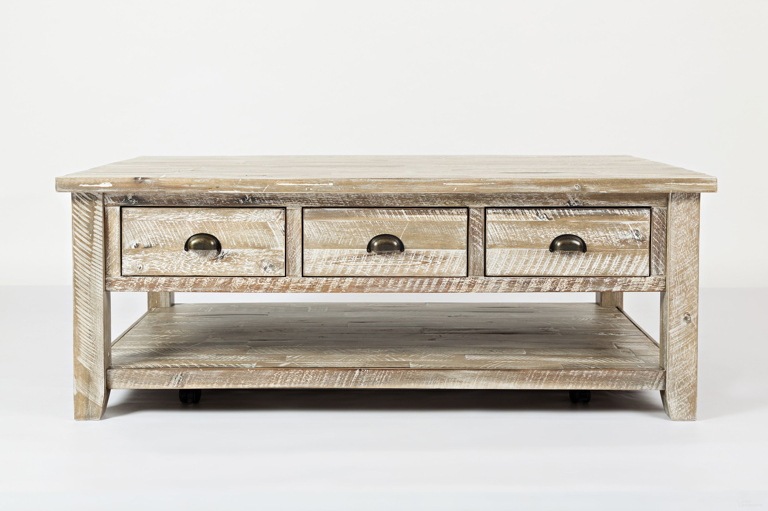 The appearance of Artisan'S Craft Coffee Table In Washed Grey designed by Jofran in the transitional interior design. This washed grey piece of furniture was selected by 1StopBedrooms from Artisan'S Craft Collection to add a touch of cosiness and style into your home. Sku: 1743-1. Material: Acacia.