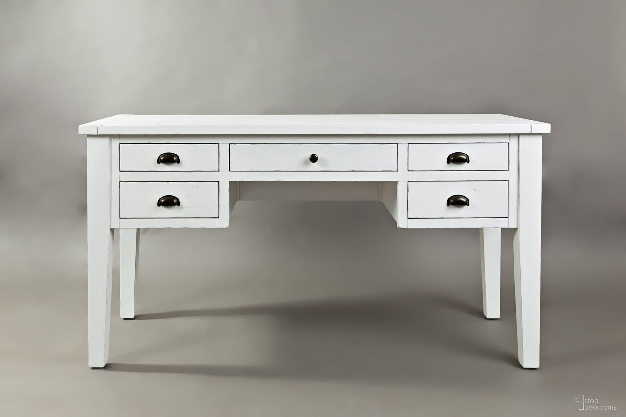 The appearance of Artisan'S Craft 5 Drawer Desk In White designed by Jofran in the transitional interior design. This white piece of furniture was selected by 1StopBedrooms from Artisan'S Craft Collection to add a touch of cosiness and style into your home. Sku: 1744-58. Material: Acacia.