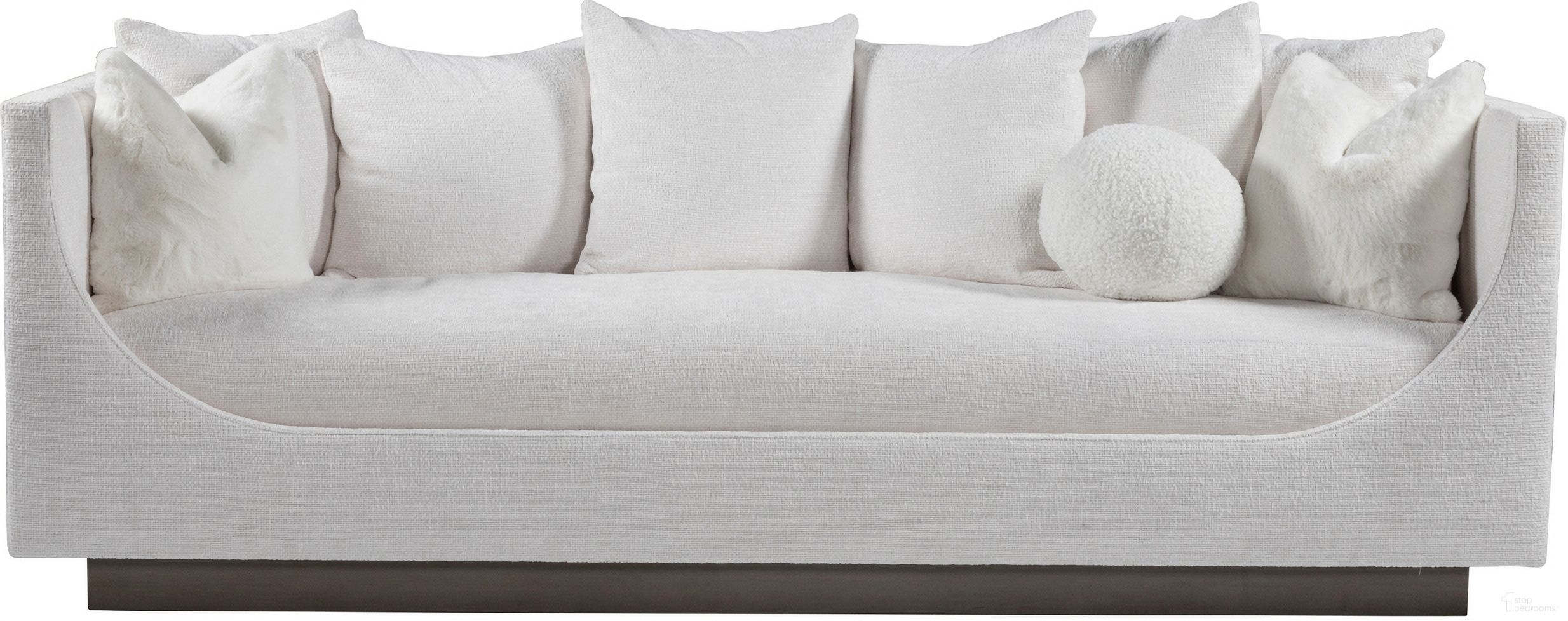 The appearance of Artistica Upholstery Claudette Bench Seat Sofa In White designed by Artistica Home in the modern / contemporary interior design. This white piece of furniture was selected by 1StopBedrooms from Artistica Upholstery Collection to add a touch of cosiness and style into your home. Sku: 2413-33-1-41. Material: Wood.