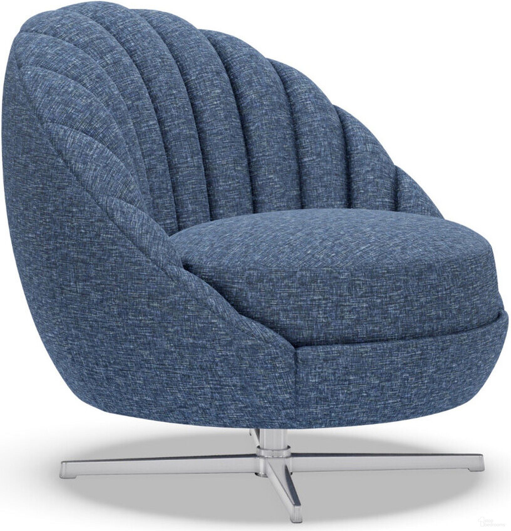 The appearance of Artistica Upholstery Lucille Swivel Chair designed by Artistica Home in the modern / contemporary interior design. This blue piece of furniture  was selected by 1StopBedrooms from Artistica Upholstery Collection to add a touch of cosiness and style into your home. Sku: 2634-11PSW-43.