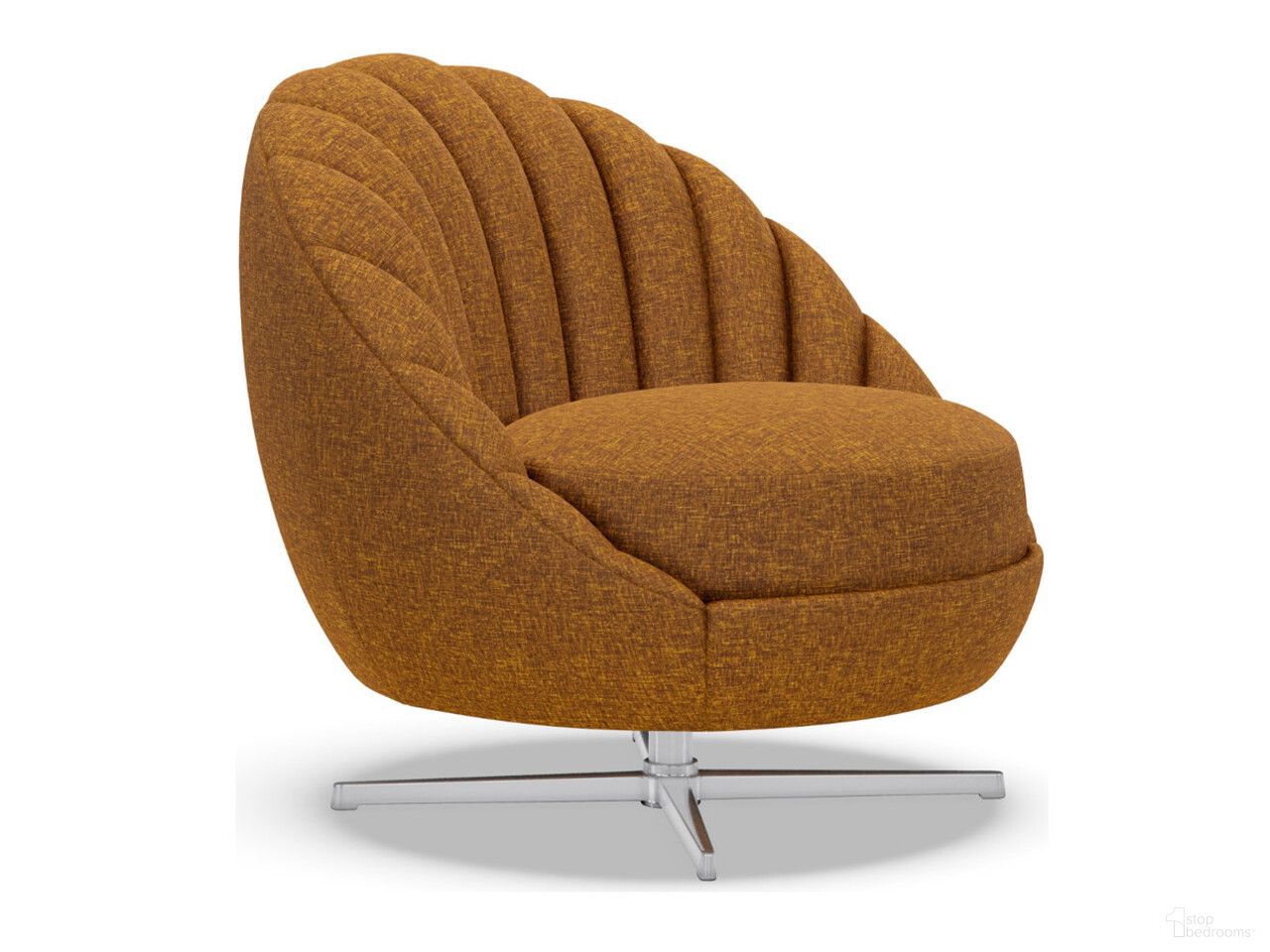 The appearance of Artistica Upholstery Lucille Swivel Chair designed by Artistica Home in the modern / contemporary interior design. This orange piece of furniture  was selected by 1StopBedrooms from Artistica Upholstery Collection to add a touch of cosiness and style into your home. Sku: 2634-11PSW-44.