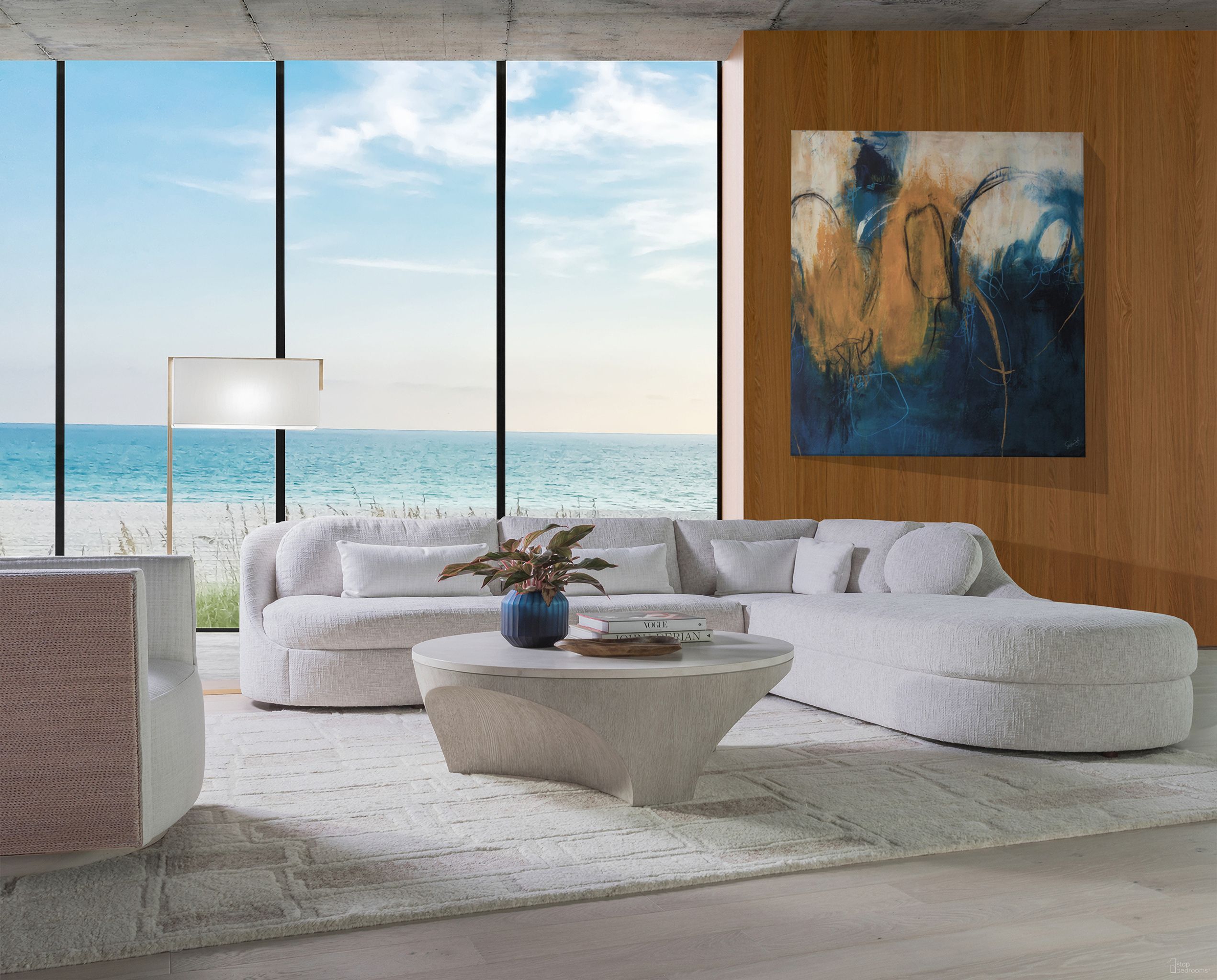 The appearance of Artistica Upholstery Sectional In Cream designed by Artistica Home in the modern / contemporary interior design. This cream piece of furniture was selected by 1StopBedrooms from Artistica Upholstery Collection to add a touch of cosiness and style into your home. Sku: 2416-50S-60. Material: Fabric.
