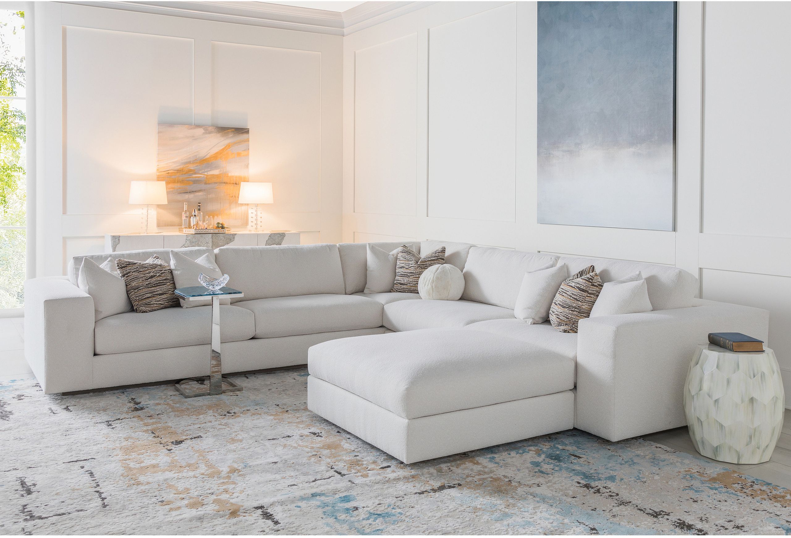 The appearance of Artistica Upholstery Vivien Sectional In White designed by Artistica Home in the modern / contemporary interior design. This white piece of furniture was selected by 1StopBedrooms from Artistica Upholstery Collection to add a touch of cosiness and style into your home. Sku: 2412-50S-40. Material: Wood.
