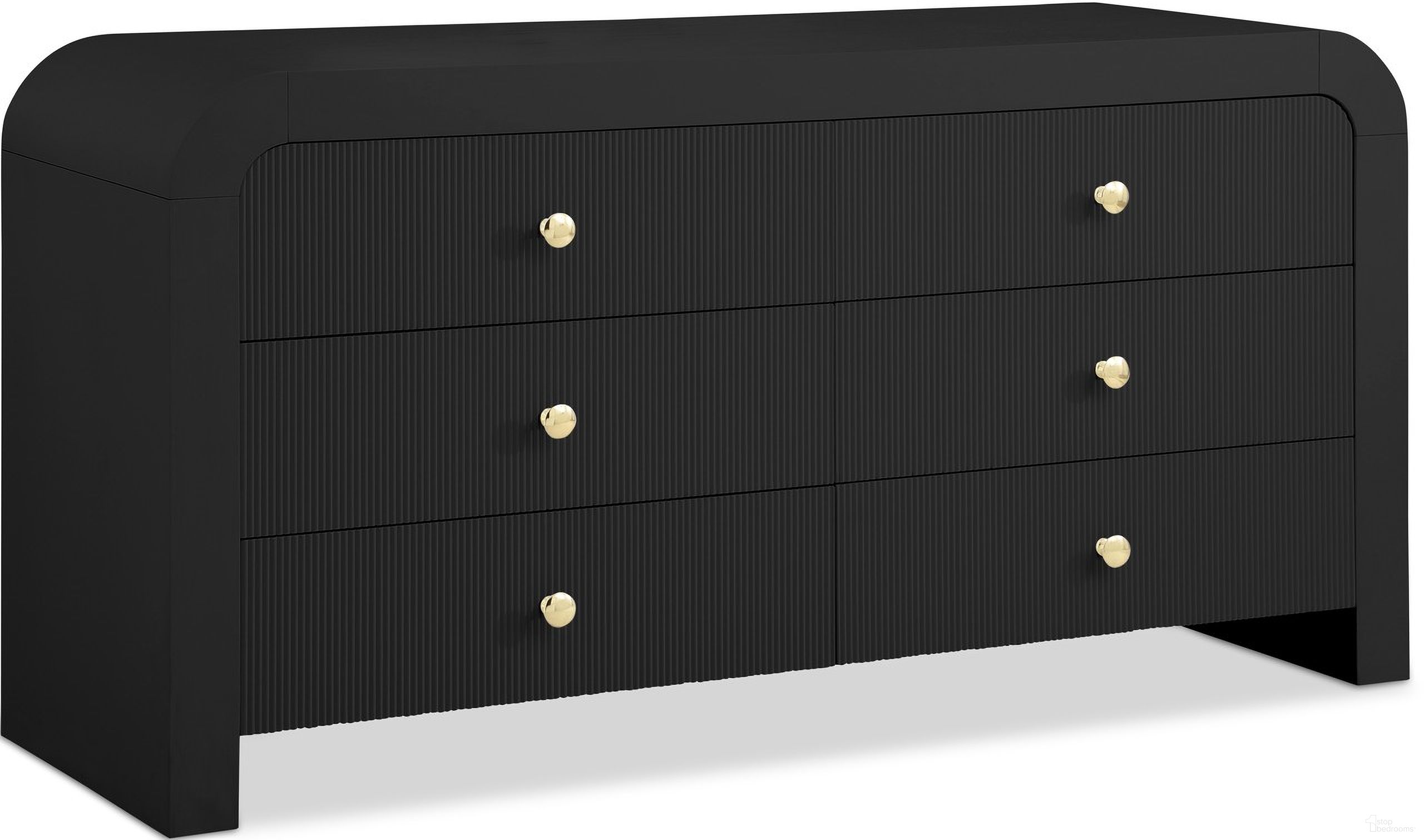 The appearance of Artisto Dresser In Black designed by Meridian in the modern / contemporary interior design. This black piece of furniture was selected by 1StopBedrooms from Artisto Collection to add a touch of cosiness and style into your home. Sku: 888Black-D. Material: Wood.