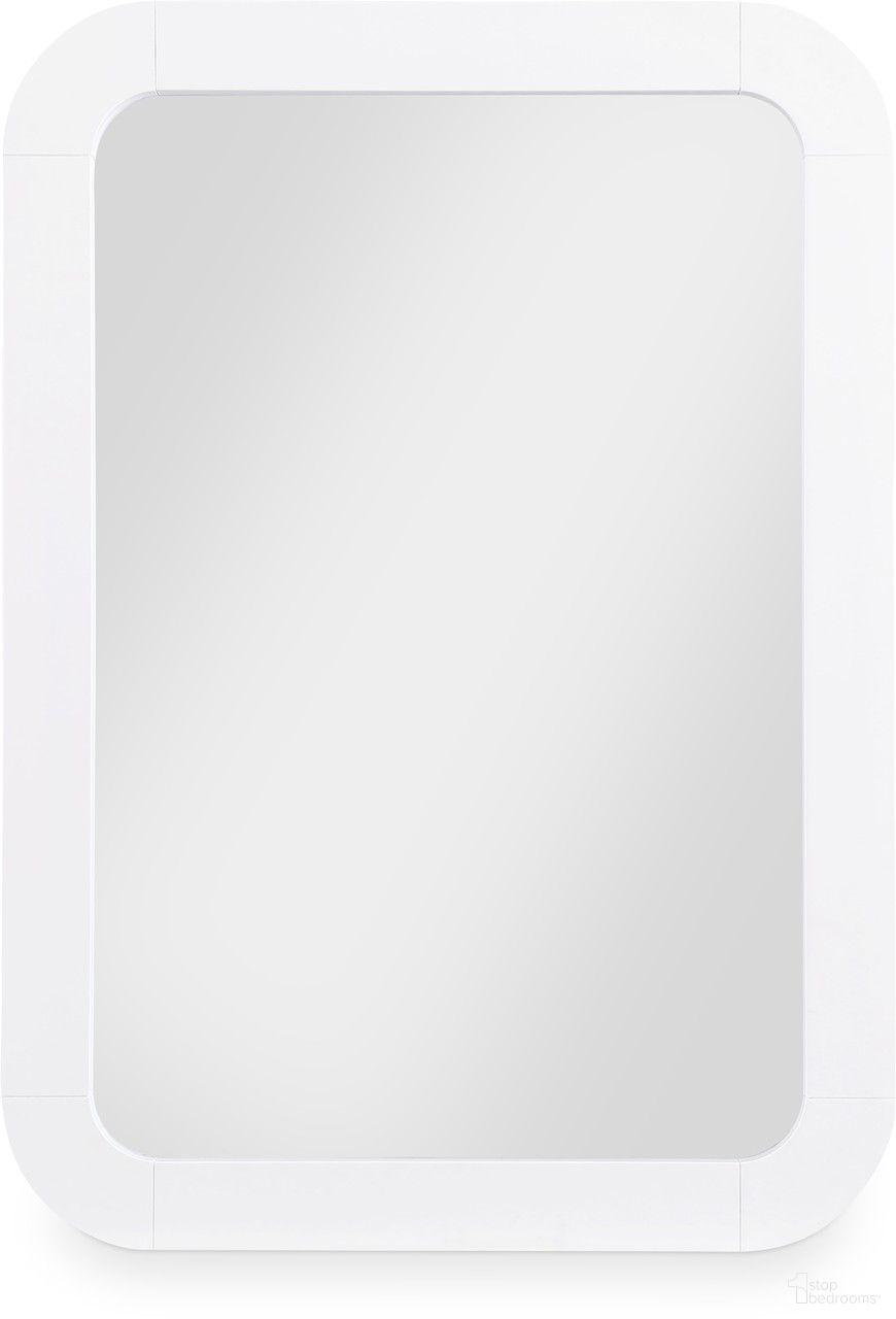 The appearance of Artisto Mirror In White designed by Meridian in the modern / contemporary interior design. This white piece of furniture  was selected by 1StopBedrooms from Artisto Collection to add a touch of cosiness and style into your home. Sku: 888White-M. Material: Wood.