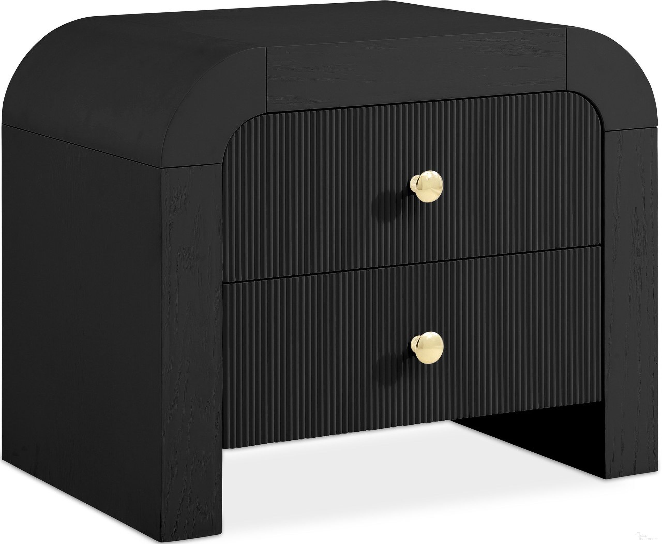 The appearance of Artisto Night Stand In Black designed by Meridian in the modern / contemporary interior design. This black piece of furniture was selected by 1StopBedrooms from Artisto Collection to add a touch of cosiness and style into your home. Sku: 888Black-NS. Material: Wood.