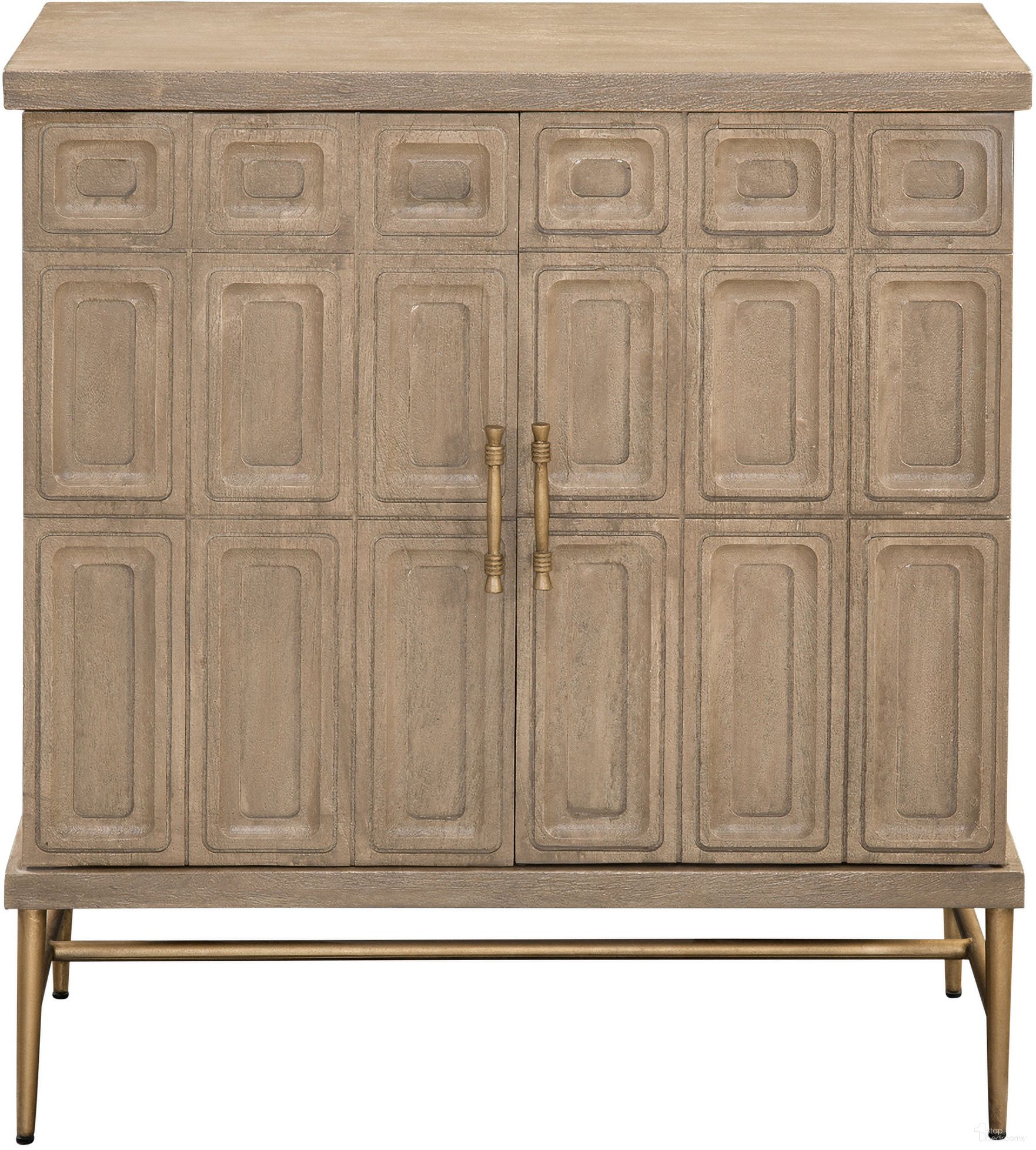 The appearance of Arun 2-Door Accent Cabinet In Natural designed by Steve Silver in the transitional interior design. This natural piece of furniture was selected by 1StopBedrooms from Arun Collection to add a touch of cosiness and style into your home. Sku: AR200AC. Material: Solid Wood.