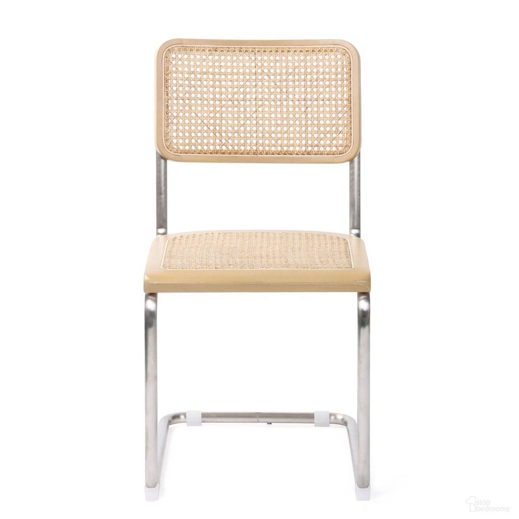 The appearance of Arwan Natural Cane Dining Side Chair Set of 2 In Silver and Brown designed by Gild Design House in the transitional interior design. This silver and brown piece of furniture  was selected by 1StopBedrooms from Arwan Collection to add a touch of cosiness and style into your home. Sku: 0F-00IHHSET. Material: Metal. Chair Type: Side Chair.