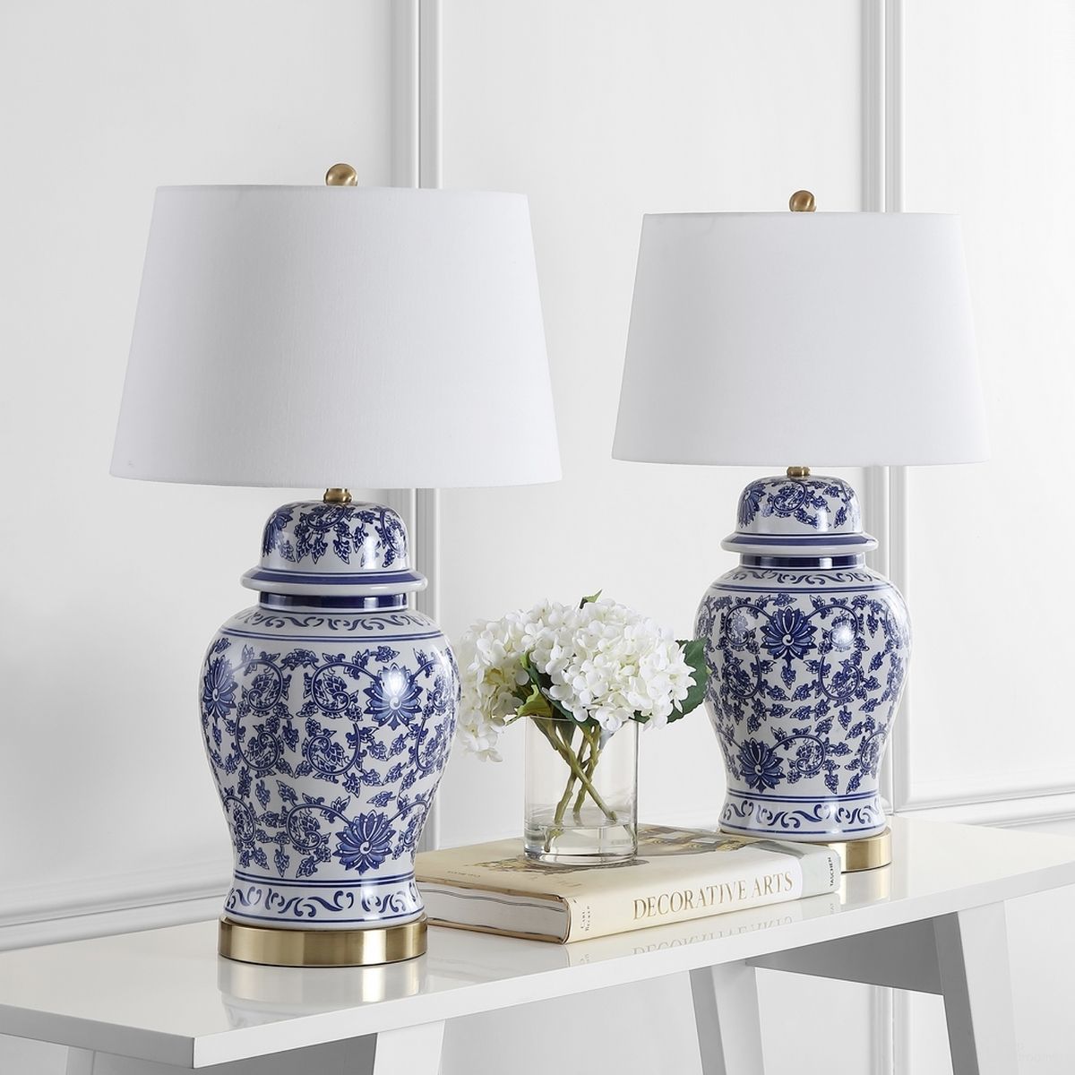 Arwen Blue and White Table Lamp Set of 2
