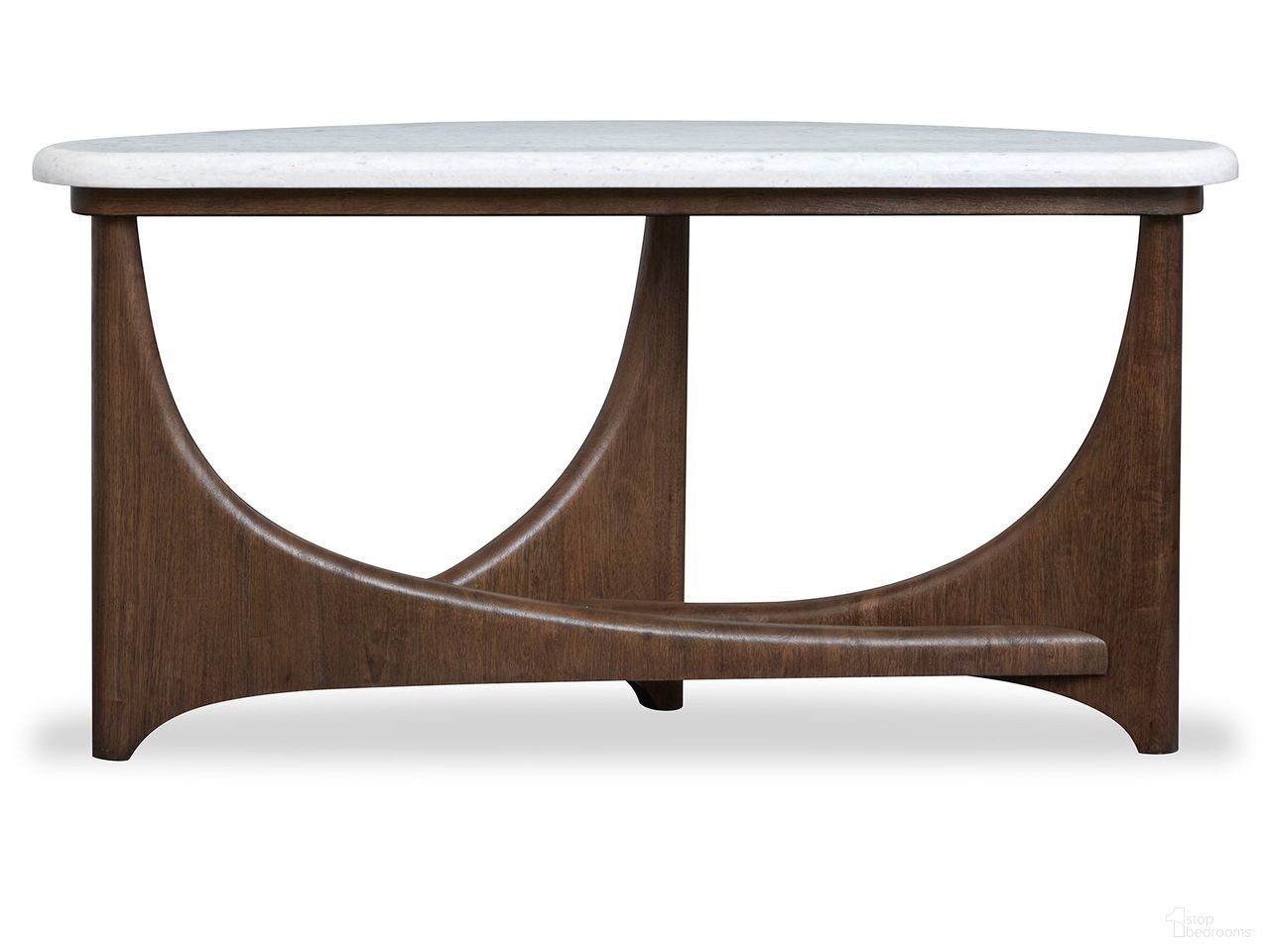The appearance of Arwen Demilune Sofa Table In Turkish Coffee designed by Magnussen in the modern / contemporary interior design. This turkish coffee piece of furniture was selected by 1StopBedrooms from Arwen Collection to add a touch of cosiness and style into your home. Sku: T5944-75. Material: Marble.