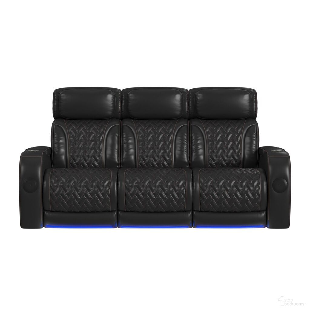 The appearance of Ascend Power Sofa with I Table and LED In Black designed by Picket House in the transitional interior design. This black piece of furniture  was selected by 1StopBedrooms from Ascend Collection to add a touch of cosiness and style into your home. Sku: U-16330-10450-308PPPR. Material: Leather.