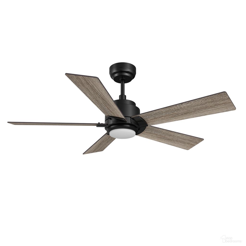 Ascender 48 Inch 5-Blade Smart Ceiling Fan with LED Light and Remote In Walnut and Black