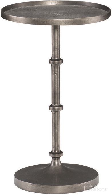 The appearance of Ascot Round Chairside Table designed by Bernhardt in the modern / contemporary interior design. This graphite piece of furniture  was selected by 1StopBedrooms from Ascot Collection to add a touch of cosiness and style into your home. Sku: 375171. Material: Aluminum.