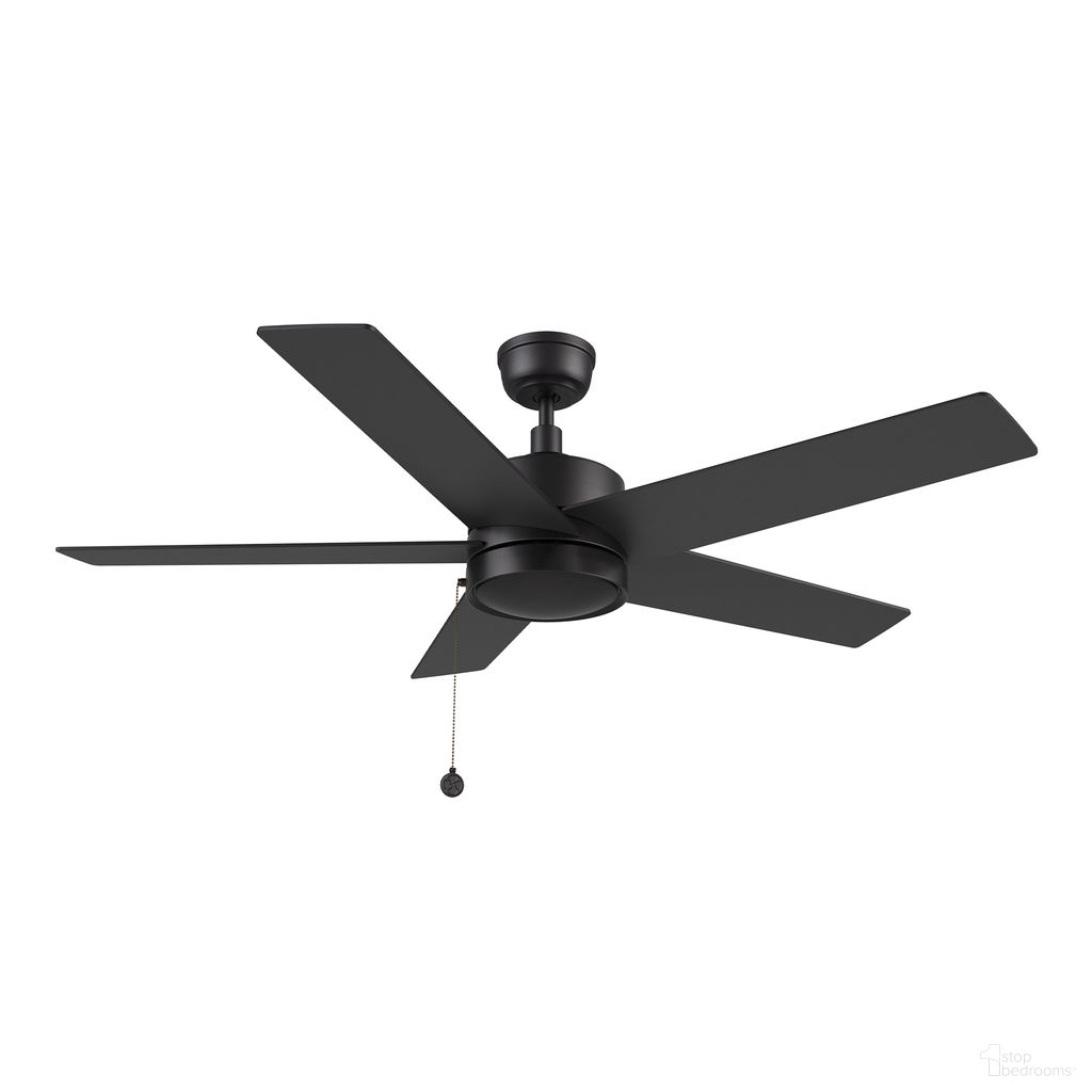 Ascott 52 Inch 5-Blade No Light Ceiling Fan with Pull Chain In Black