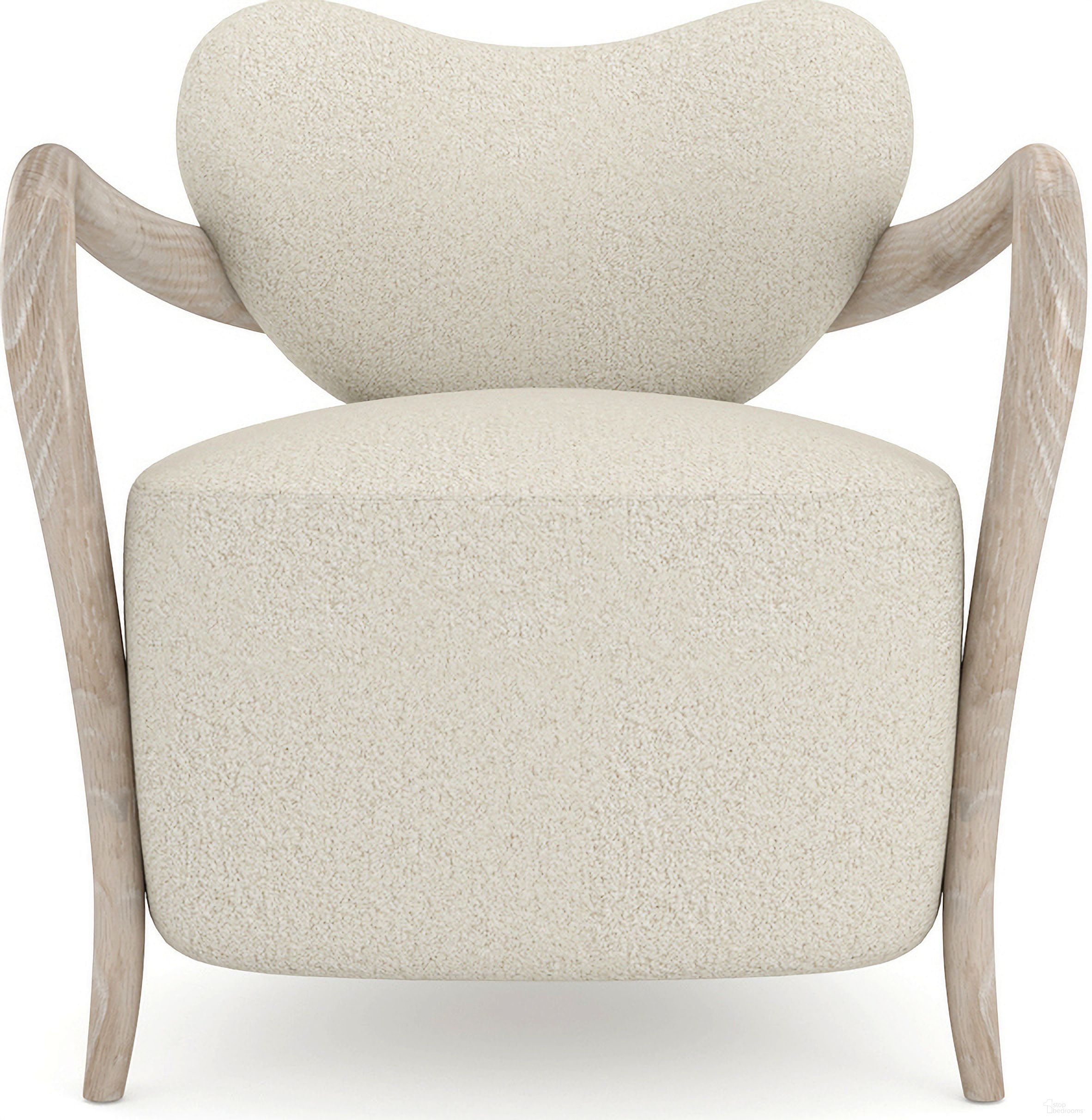 The appearance of Ashanti Chair In Cream designed by Caracole in the modern / contemporary interior design. This cream piece of furniture  was selected by 1StopBedrooms from Ashanti Collection to add a touch of cosiness and style into your home. Sku: UPH-024-133-A. Material: Wood.