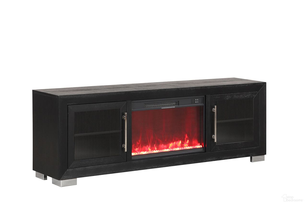 The appearance of Ashbourne 72 Inch TV Stand with Fireplace In Black designed by Furniture of America in the modern / contemporary interior design. This black piece of furniture was selected by 1StopBedrooms from Ashbourne Collection to add a touch of cosiness and style into your home. Sku: FM-AC415BK-TV-72. Material: Solid Wood.