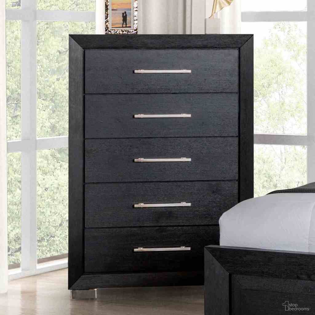 The appearance of Ashbourne Chest In Black designed by Furniture of America in the modern / contemporary interior design. This black piece of furniture was selected by 1StopBedrooms from Ashbourne Collection to add a touch of cosiness and style into your home. Sku: FM7415BK-C. Material: Metal.