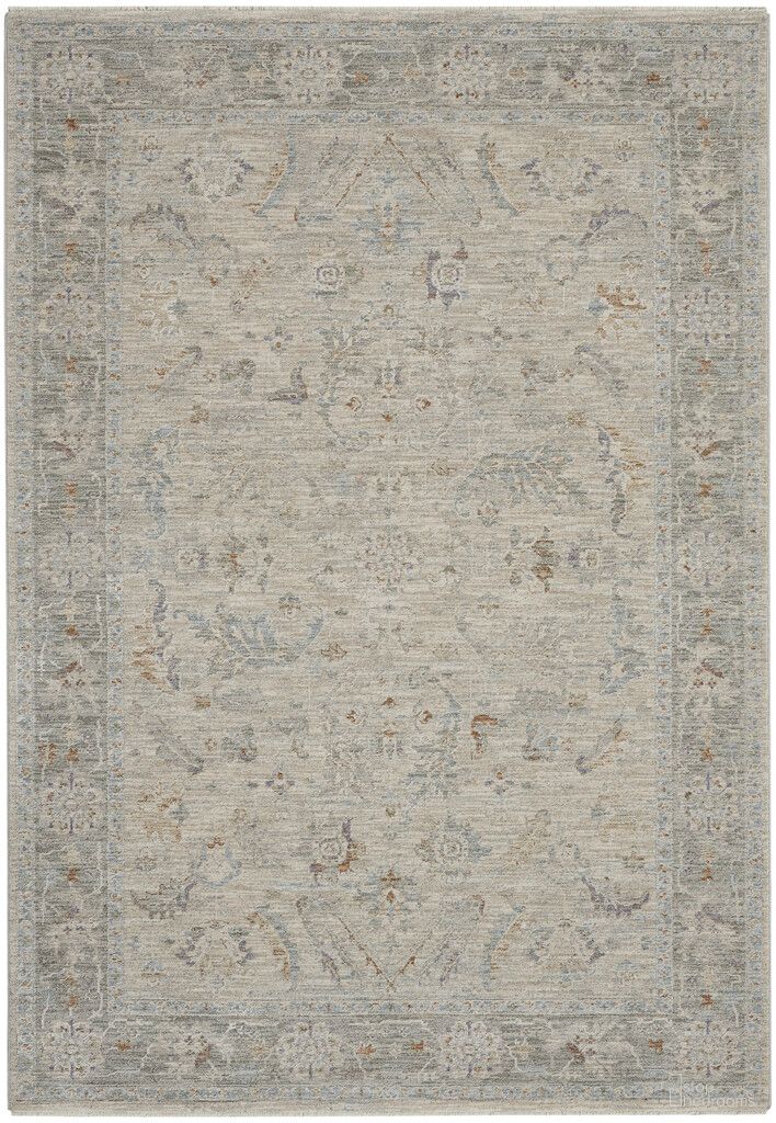 The appearance of Asher 3'11" x 5'11" Vintage Indoor Rug In Lt Grey designed by Nourison in the rustic / southwestern interior design. This lt grey piece of furniture was selected by 1StopBedrooms from Asher Collection to add a touch of cosiness and style into your home. Sku: 99446264121. Material: Polyester.