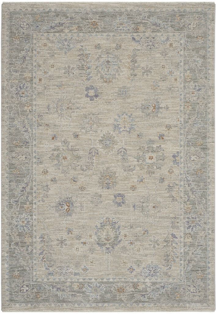 The appearance of Asher 3'11" x 5'11" Farmhouse Indoor Rug In Lt Grey designed by Nourison in the country / farmhouse interior design. This lt grey piece of furniture was selected by 1StopBedrooms from Asher Collection to add a touch of cosiness and style into your home. Sku: 99446807021. Material: Polyester.