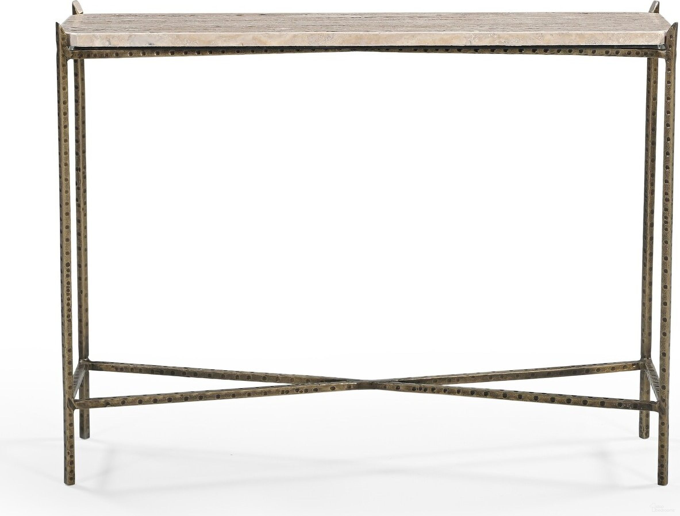 The appearance of Asher 32 Inch Console Table with Travertine Top designed by Moti in the modern / contemporary interior design. This ivory piece of furniture was selected by 1StopBedrooms from Arden Collection to add a touch of cosiness and style into your home. Sku: 82105002. Material: Travertine.