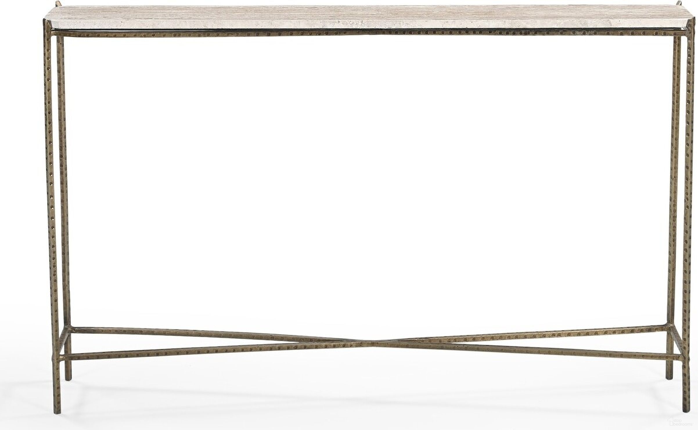The appearance of Asher 48 Inch Console Table with Travertine Top designed by Moti in the modern / contemporary interior design. This ivory piece of furniture was selected by 1StopBedrooms from Arden Collection to add a touch of cosiness and style into your home. Sku: 82105001. Material: Travertine.