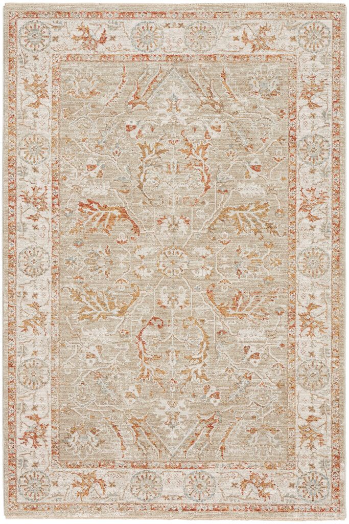 The appearance of Asher 5'3" x 7'8" Indoor Rug In Ivory and Sage designed by Nourison in the rustic / southwestern interior design. This ivory and sage piece of furniture was selected by 1StopBedrooms from Asher Collection to add a touch of cosiness and style into your home. Sku: 99446985125. Material: Polyester.