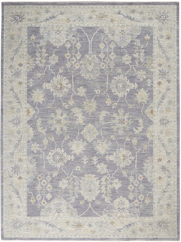 Asher 7'10" x 10'4" Farmhouse Indoor Rug In Charcoal