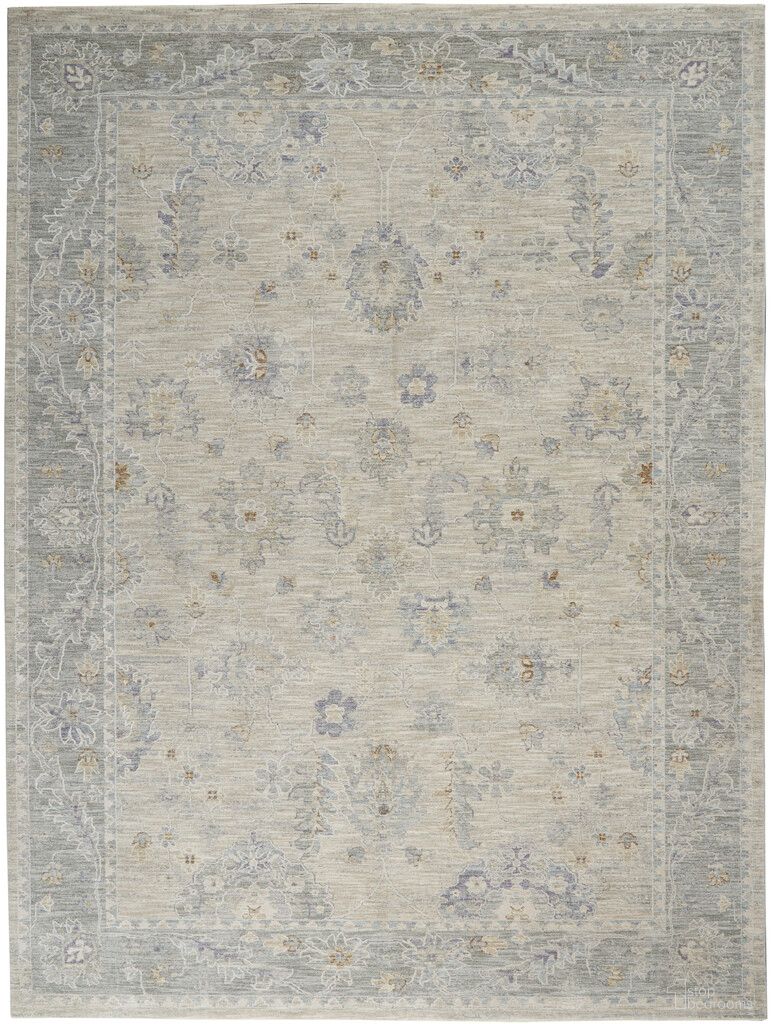 The appearance of Asher 7'10" x 10'4" Farmhouse Indoor Rug In Lt Grey designed by Nourison in the country / farmhouse interior design. This lt grey piece of furniture  was selected by 1StopBedrooms from Asher Collection to add a touch of cosiness and style into your home. Sku: 99446807052. Material: Polyester.