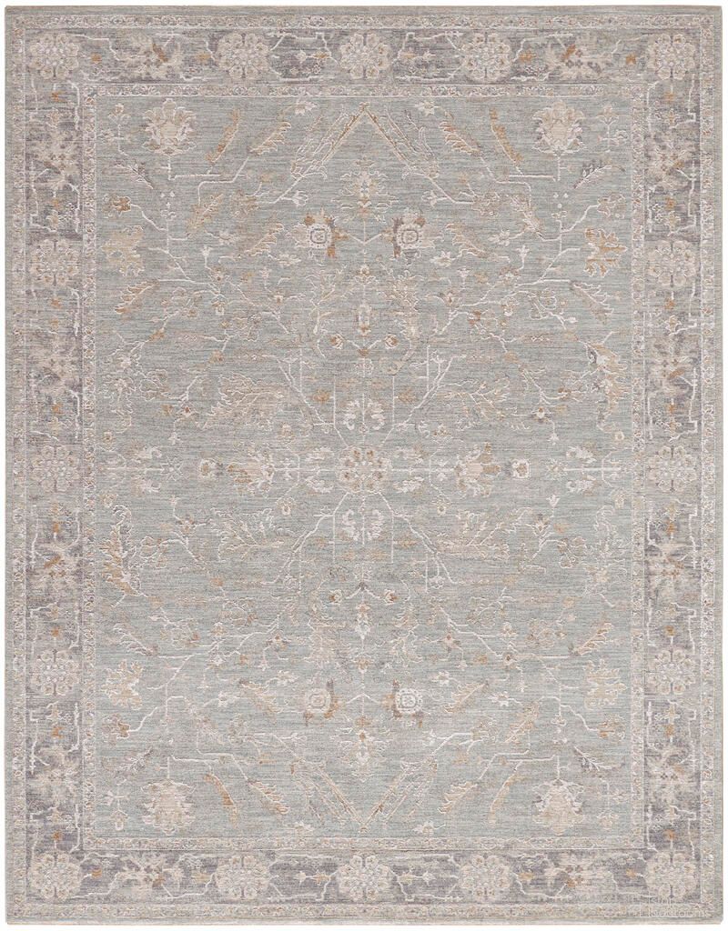 The appearance of Asher 9'3" x 12'7" Indoor Rug In Blue and Ivory designed by Nourison in the rustic / southwestern interior design. This blue and ivory piece of furniture  was selected by 1StopBedrooms from Asher Collection to add a touch of cosiness and style into your home. Sku: 99446985095. Material: Polyester.