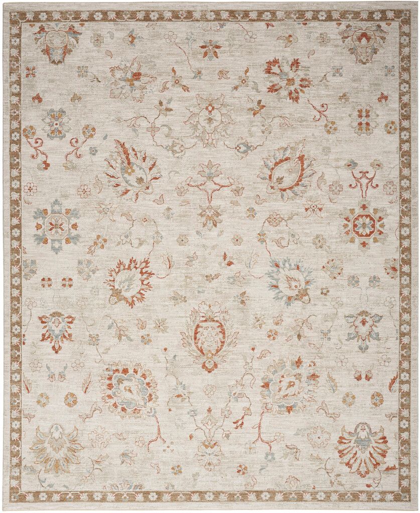 The appearance of Asher 9'3" x 12'7" Indoor Rug In Ivory designed by Nourison in the rustic / southwestern interior design. This ivory piece of furniture  was selected by 1StopBedrooms from Asher Collection to add a touch of cosiness and style into your home. Sku: 99446985194. Material: Polyester.