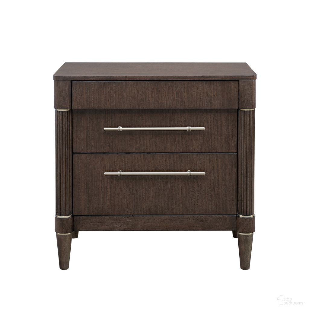 The appearance of Asher Park 3 Drawer Nightstand In Brown designed by Pulaski in the traditional interior design. This brown piece of furniture was selected by 1StopBedrooms from Asher Park Collection to add a touch of cosiness and style into your home. Sku: P393140. Material: Wood Veneer.