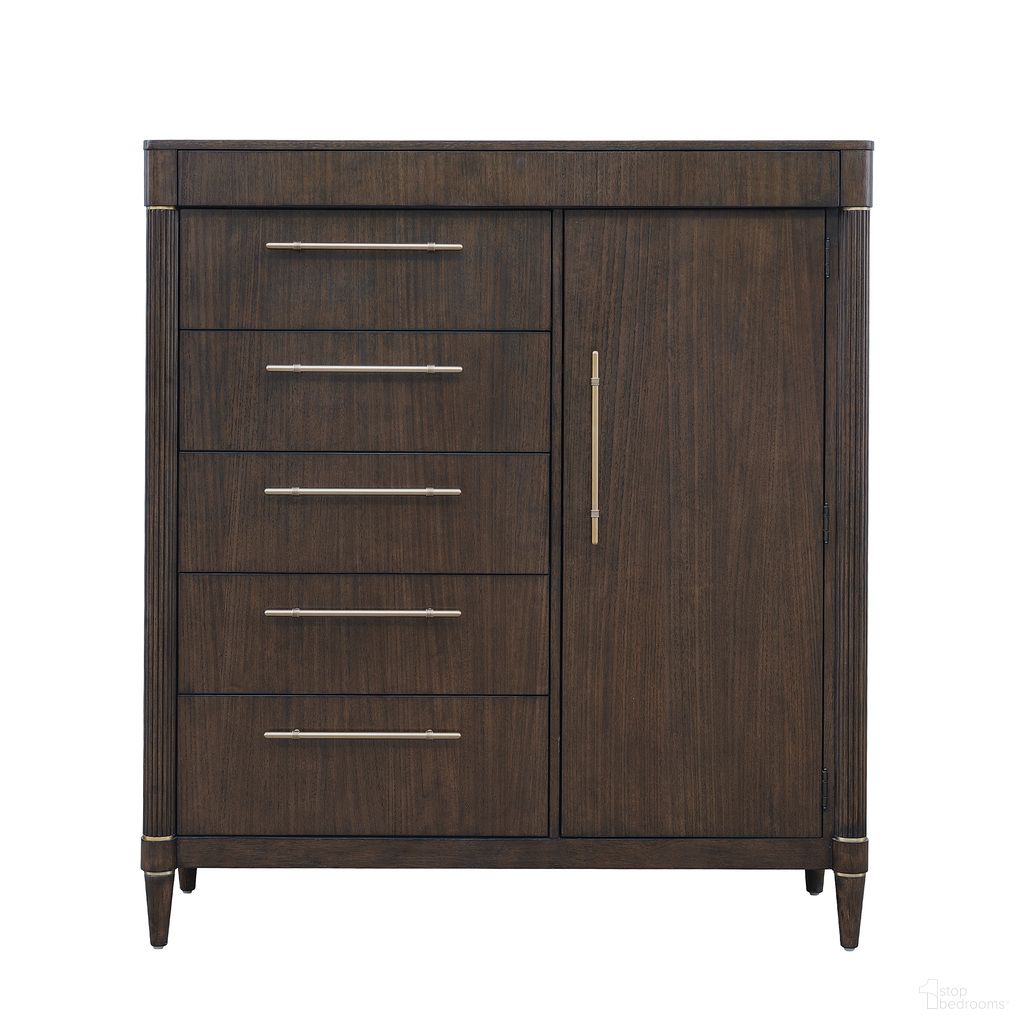 The appearance of Asher Park 6 Drawer Master Chest In Brown designed by Pulaski in the traditional interior design. This brown piece of furniture was selected by 1StopBedrooms from Asher Park Collection to add a touch of cosiness and style into your home. Sku: P393127. Material: Wood Veneer.