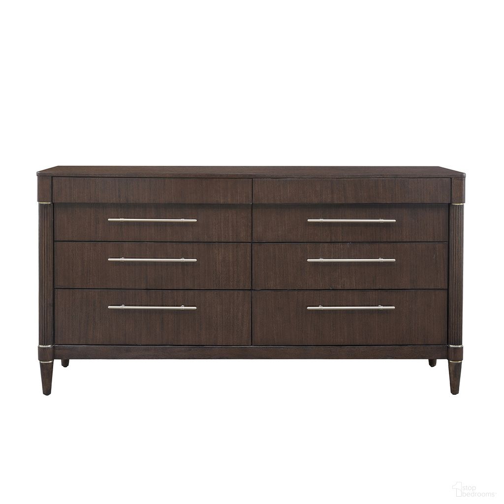 The appearance of Asher Park 8 Drawer Dresser In Brown designed by Pulaski in the traditional interior design. This brown piece of furniture was selected by 1StopBedrooms from Asher Park Collection to add a touch of cosiness and style into your home. Sku: P393100. Material: Wood Veneer.