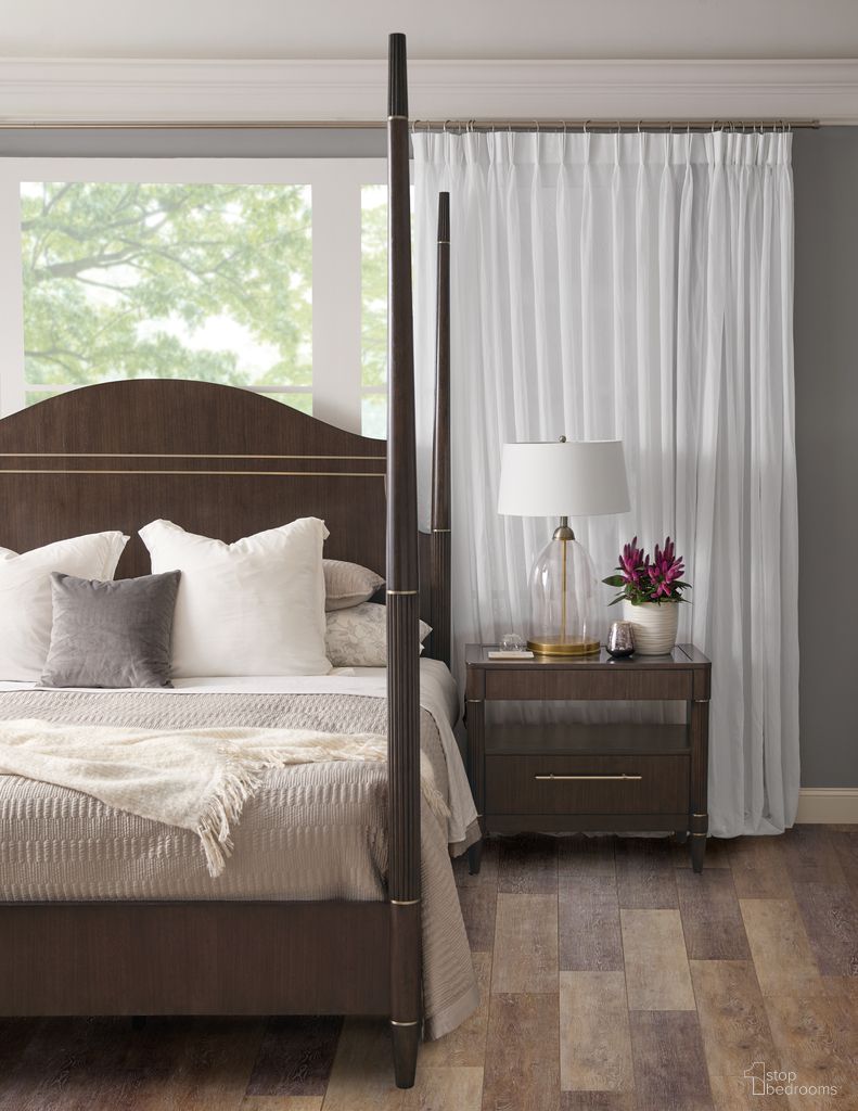 The appearance of Asher Park Poster Bedroom Set In Brown designed by Pulaski in the traditional interior design. This brown piece of furniture was selected by 1StopBedrooms from Asher Park Collection to add a touch of cosiness and style into your home. Sku: P393-BR-K2;P393123. Bed Size: California King. Material: Wood Veneer.