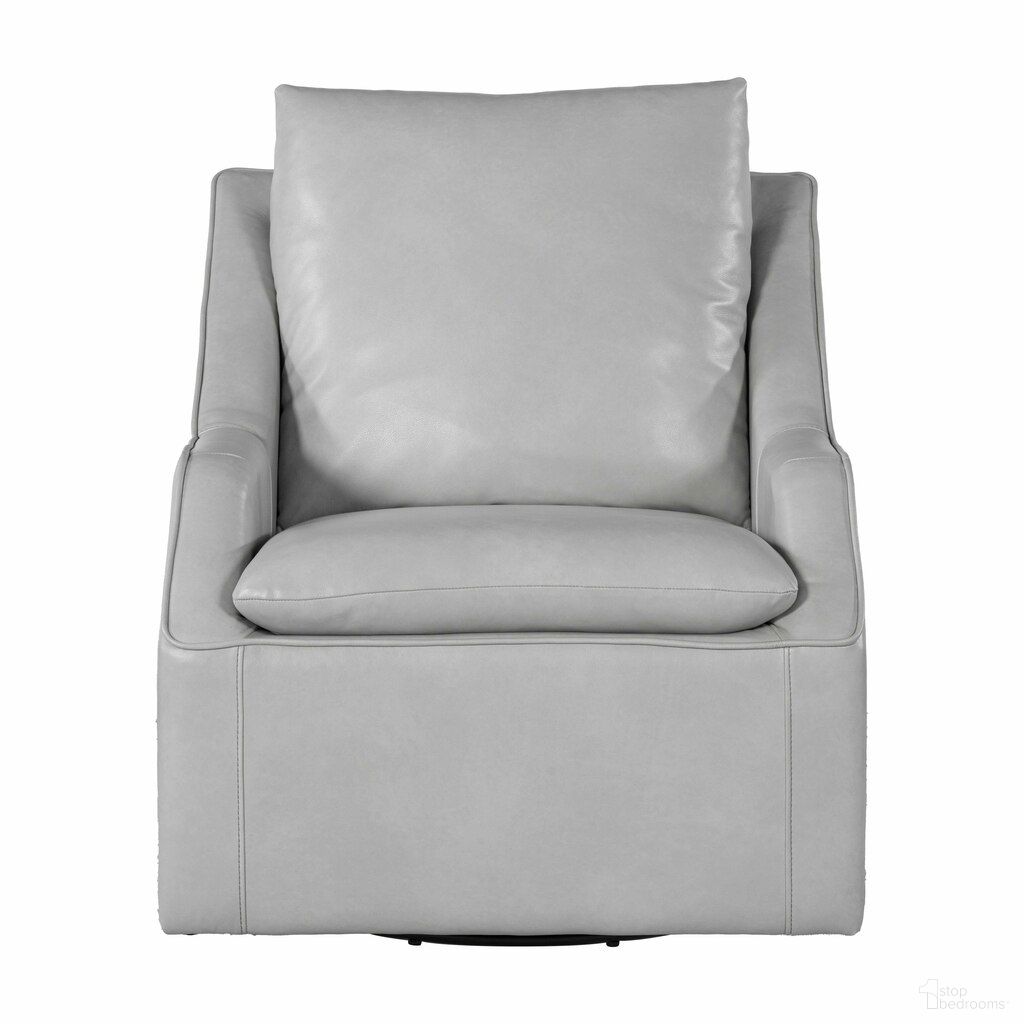 Asher Swivel Accent Chair In Steamboat Ice