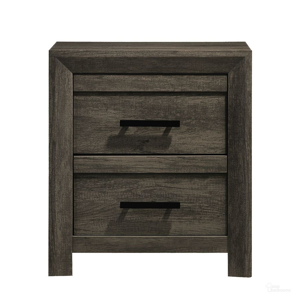 Ashford 2-Drawer Nightstand In Mocha Grey