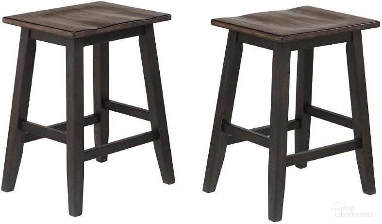 The appearance of Ashford 24 Inch Saddle Stool w/wood seat, Black and Rustic Walnut Set of 2 designed by ECI in the modern / contemporary interior design. This walnut and black piece of furniture  was selected by 1StopBedrooms from Ashford Collection to add a touch of cosiness and style into your home. Sku: 1859-23-SS24. Material: Wood.