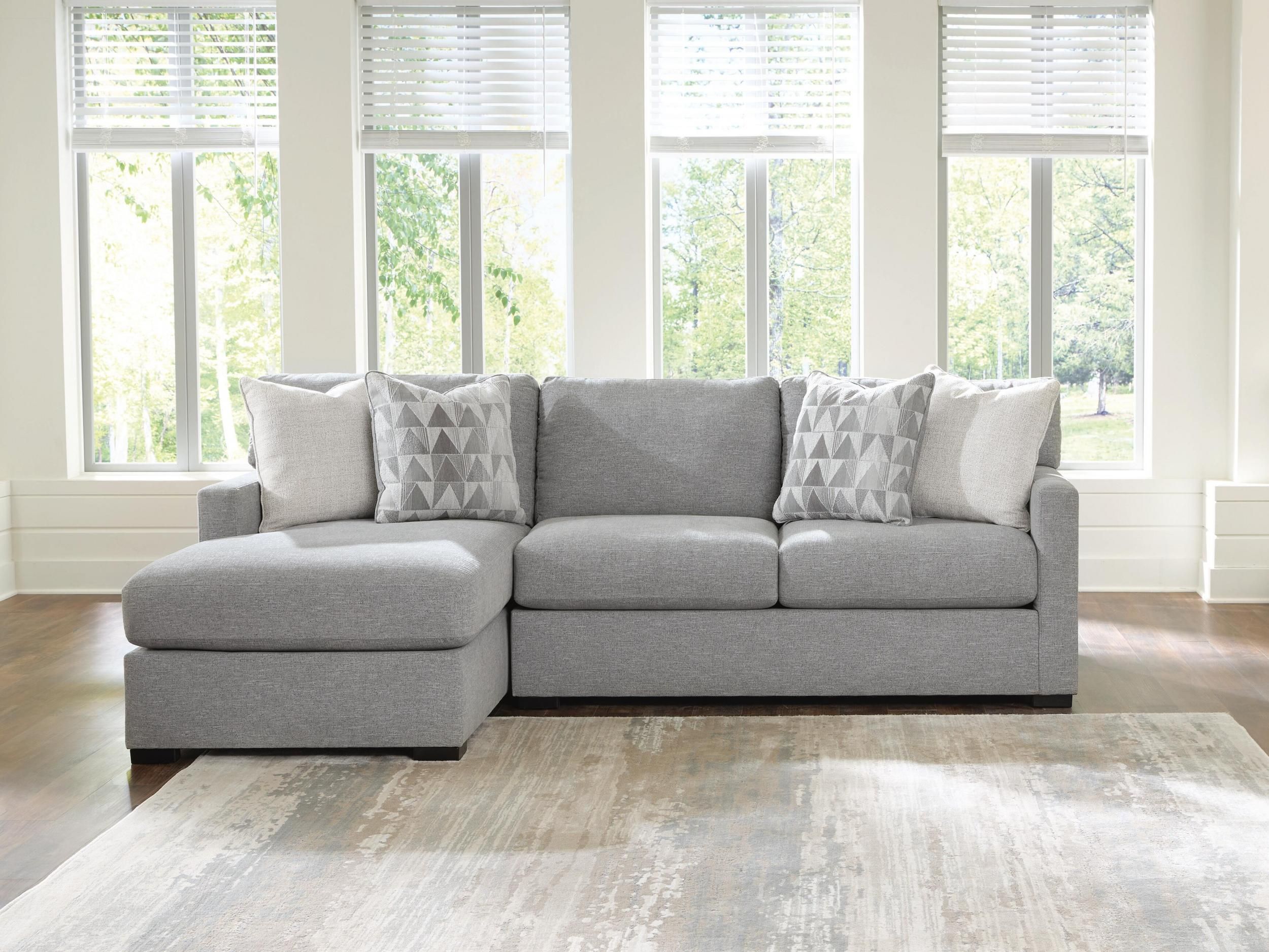 Ashford Isle 2-Piece Sectional with LAF Chaise In Pewter