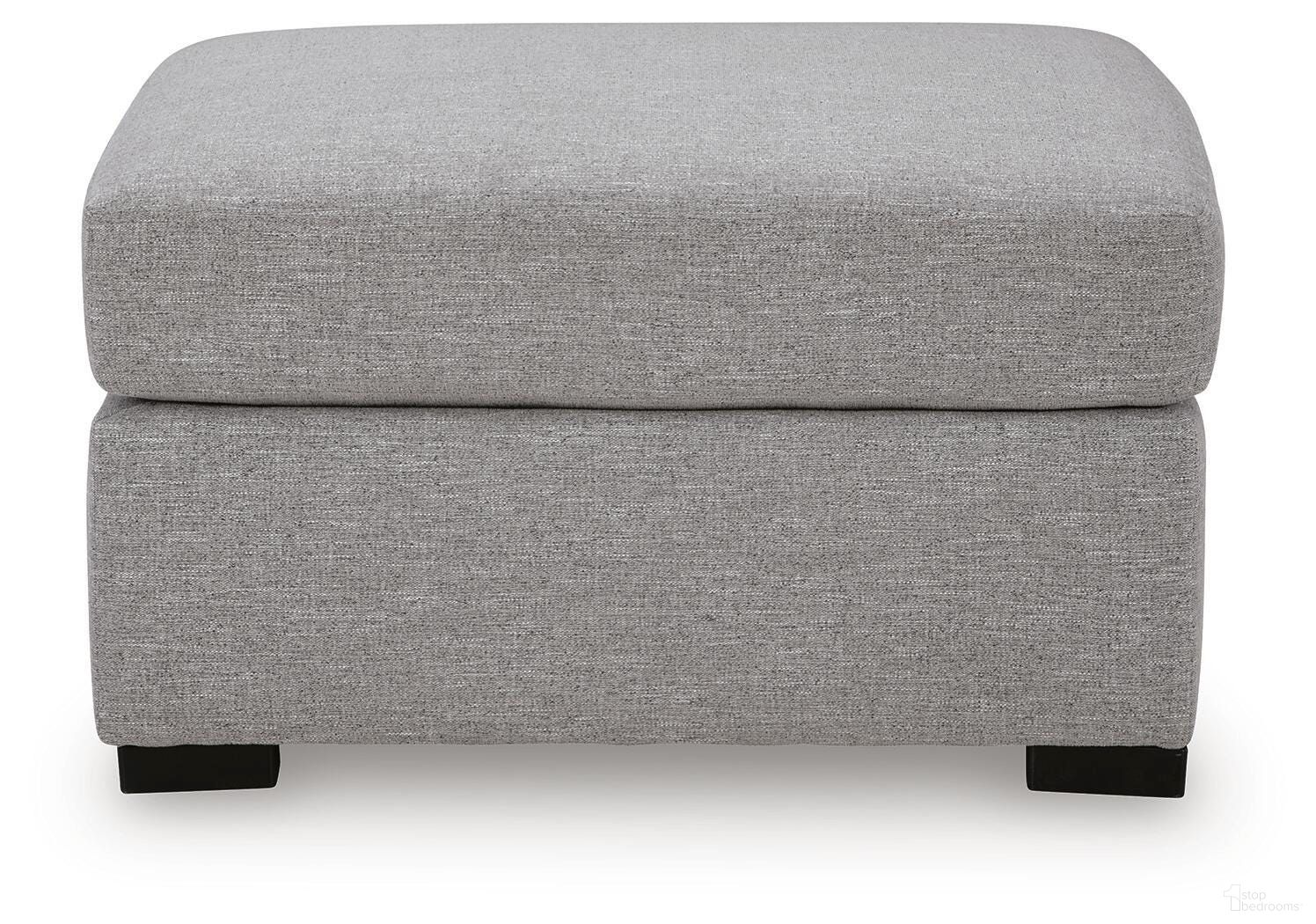 Ashford Isle Oversized Accent Ottoman In Pewter