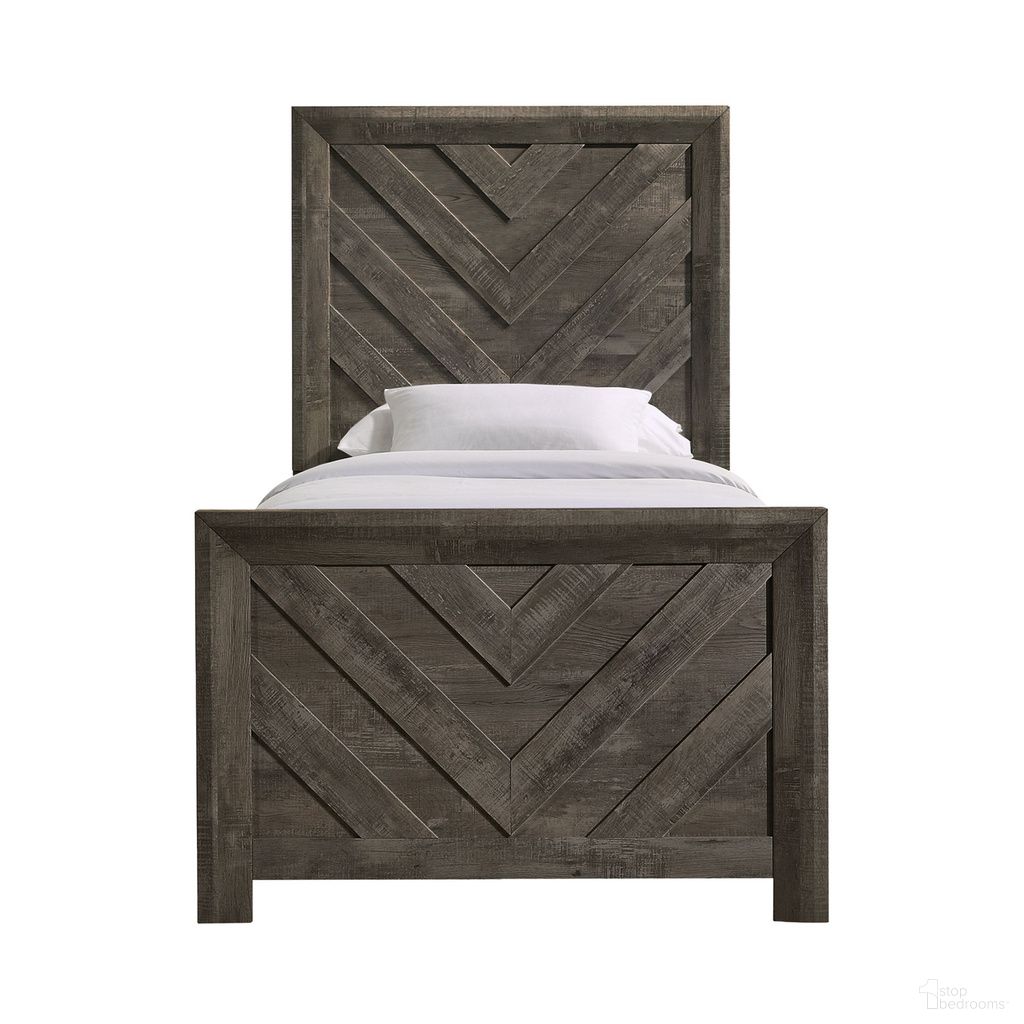 Ashford Twin Panel Bed In Mocha Grey