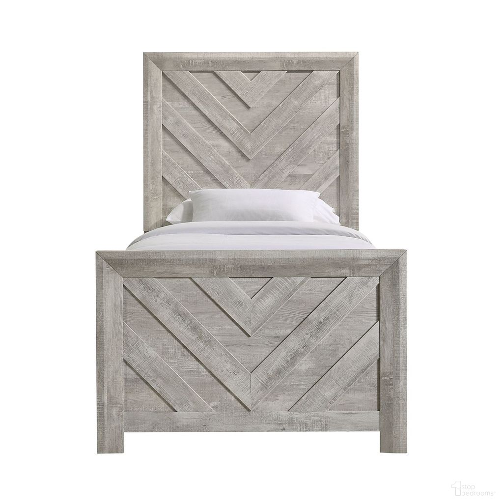Ashford Twin Panel Bed In White