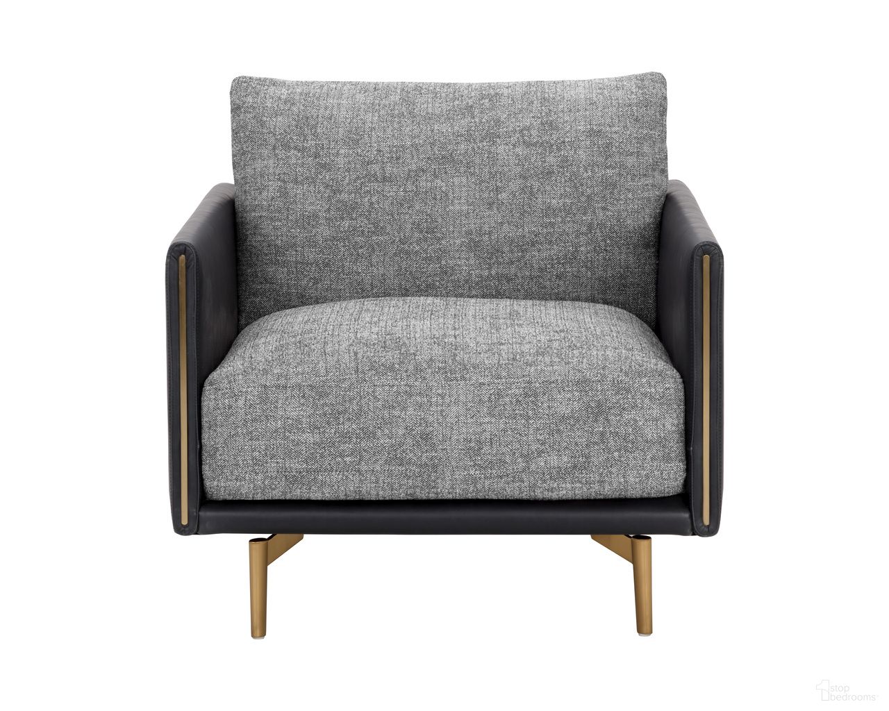 Ashi Armchair In Nash Zebra and Coal Black